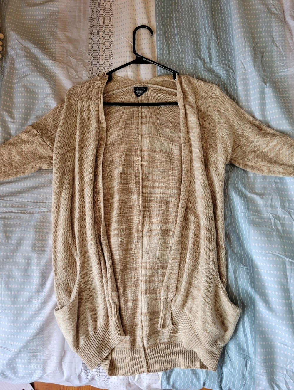 Rue21 Open-Front Beige Marled Cardigan